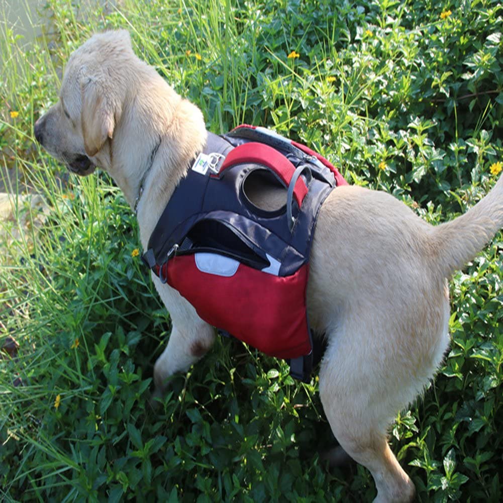  Cutepet Mochila del Perro Bolsa De Sillín Transpirable Pet Saddle Bag para Viajar Senderismo Camping Cómodo Y Seguridad,M 