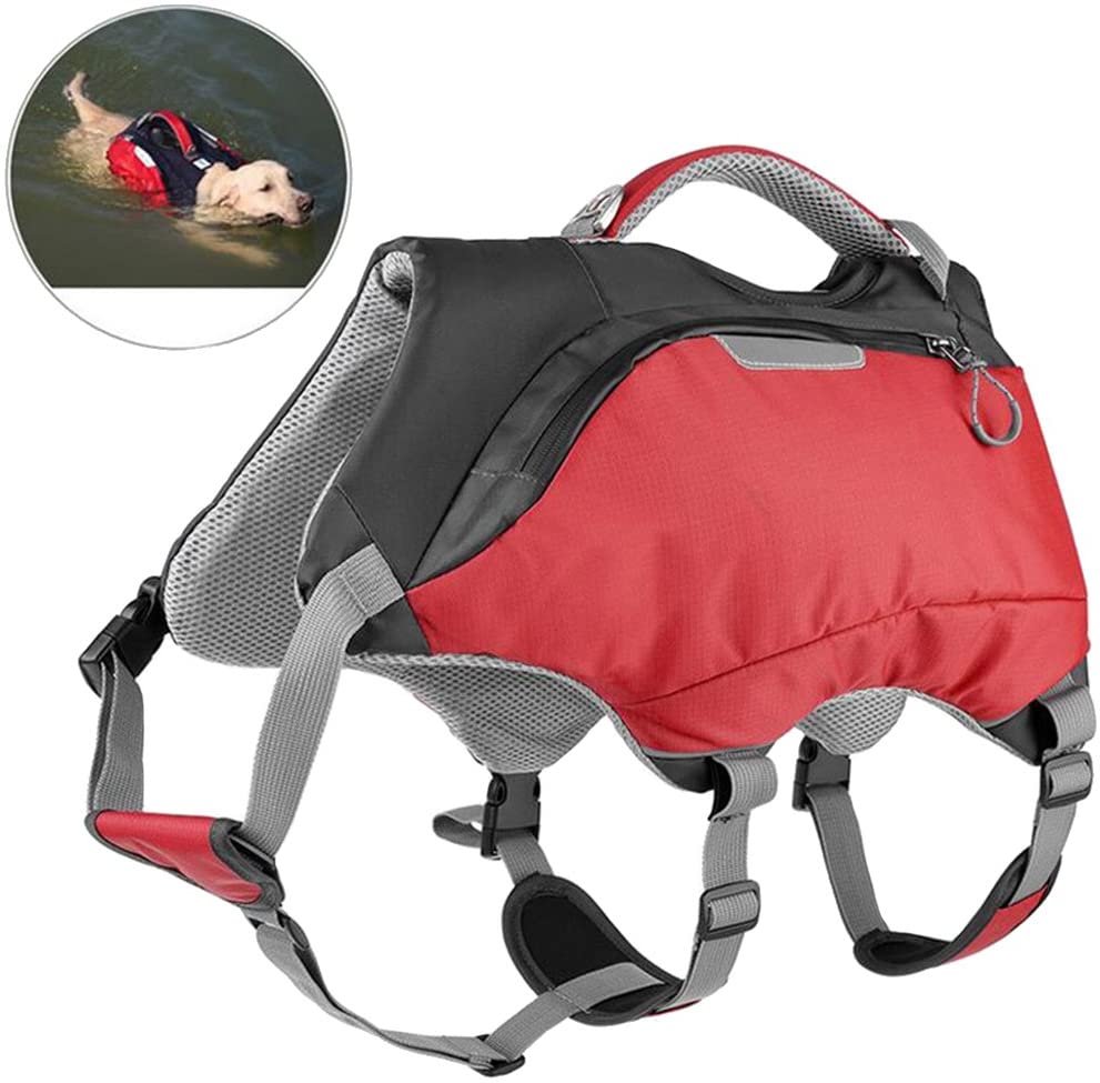  Cutepet Mochila del Perro Bolsa De Sillín Transpirable Pet Saddle Bag para Viajar Senderismo Camping Cómodo Y Seguridad,M 