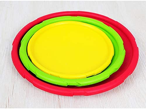  Da.Wa Juguete para Perros de Diseño Aerodinámico Frisbee para Perros Volador para Perro de Goma Natural para Perros Rojo Ø 18 cm 