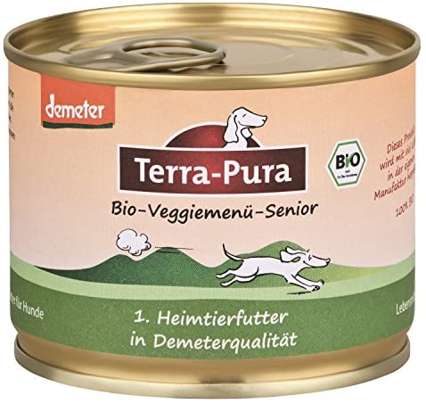  DEMETER Perros Forro 100% BIO Veggie Menú Senior 24 x 200 g vegetarisch Terra de pura 