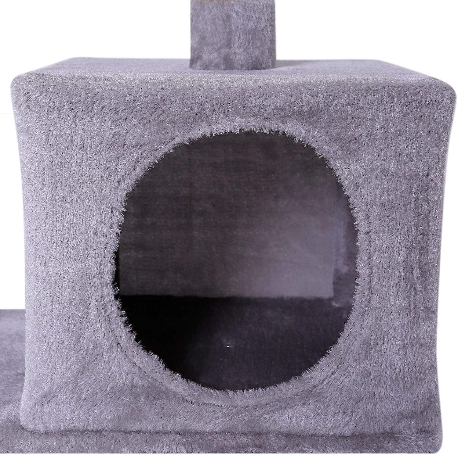  Dibea KB00253 Árbol Rascador para Gatos, Escalador, Altura 80 cm, Color Gris Claro 