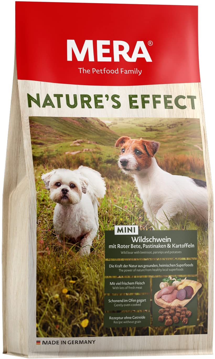  Digital Nature 's Effect Mini, Cereales Perros sin Forro, Premium trockenfutter para Perros pequeños con Jabalí, Bete roja, Pasti Naken y Patatas 