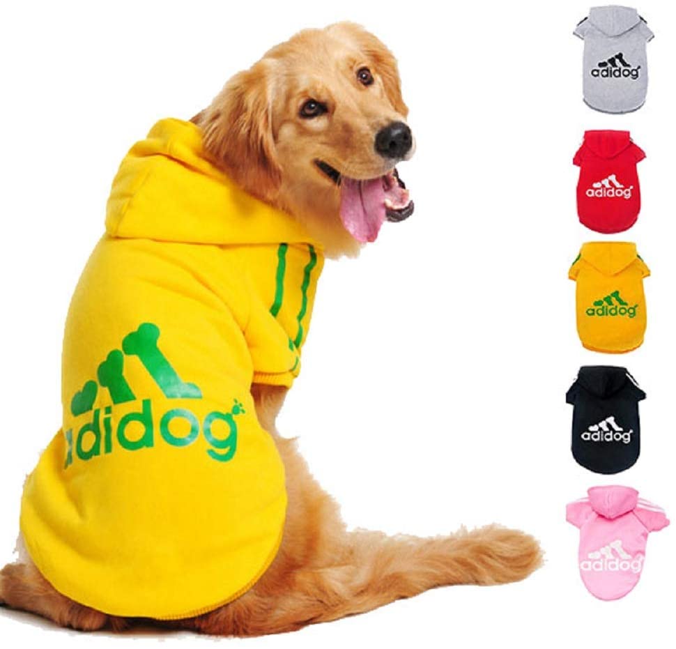  Ducomi Adidog - Sudadera con Capucha para Perros en Algodón Suave - Costuras Resistentes - Disponibles de XS a 8XL - Se envía Desde España (5XL, Azul) 