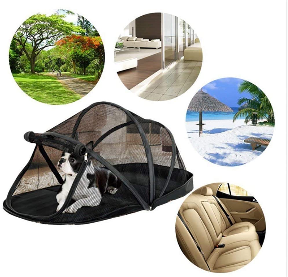  Ducomi Caseta para Perro, Portátil y Plegable de Interior para Perros de Pequeño Tamaño con Relleno Suave y Caliente - Transporte de Animales y Estancias Fuera de Casa, Puerta Frontal con Cremallera 