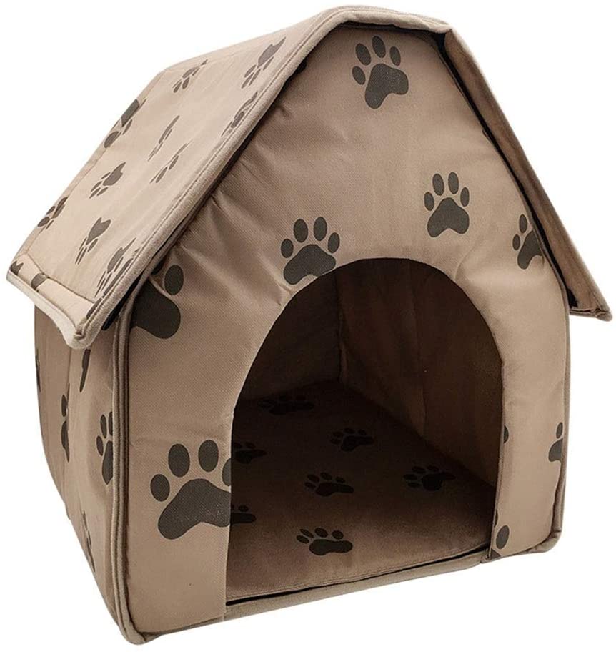  Dulan Cama para Mascotas, Casa for Mascotas Desmontable Plegable Casa de Perro con Techo Plano Nido Colchón for Perro Cama for Perro al Aire Libre Cama Ligera y cómoda para Mascotas, 