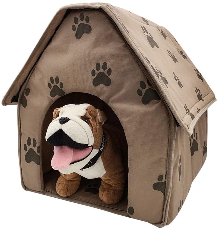  Dulan Cama para Mascotas, Casa for Mascotas Desmontable Plegable Casa de Perro con Techo Plano Nido Colchón for Perro Cama for Perro al Aire Libre Cama Ligera y cómoda para Mascotas, 