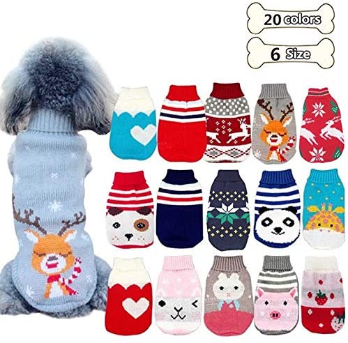  DZSHYXGW Navidad Suéter para Mascotas Gato Suéter para Perros Ropa De Invierno para Perros Pequeños Chihuahua Yorkys Puppy Jacket Ropa para Mascotas XL N 