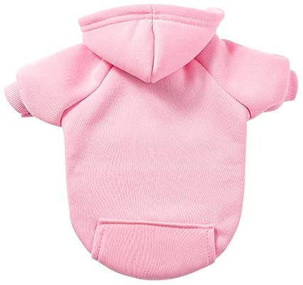  DZSHYXGW Ropa para Perros De Invierno para Perros Abrigo con Capucha Sudadera con Capucha Perros Calientes Ropa para Mascotas Sudaderas con Capucha Conjuntos para Mascotas Chihuahua S 1.2-2Kg Rosa 