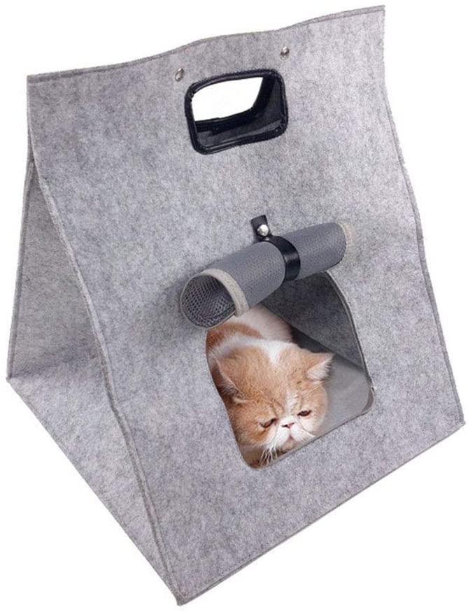  Einsgut Caja de Transporte para Perros Mimiga Plegable 3 en 1 Portador de Mascotas portátil Casa Cama Perros Gato Gato Lavable La Sala de Fieltro del Perrito Bolsa Exterior para Gatos Perros pequeños 