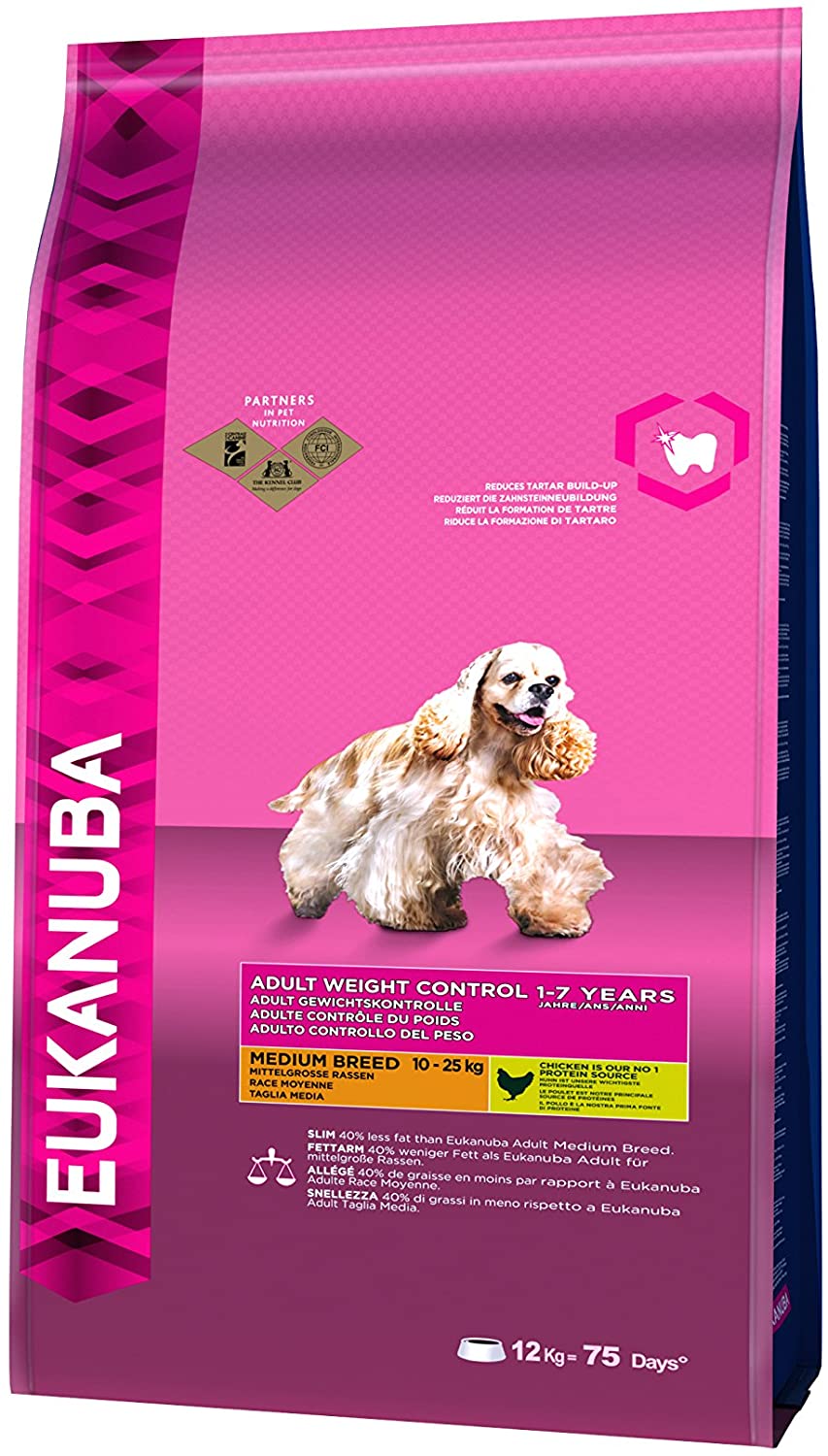  Eukanuba Adulto Control de peso Raza mediana Pollo [3 Kg] 