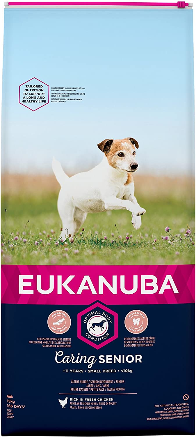  EUKANUBA Eucalipto Nuba Senior trockenfutter para Antiguos pequeños Perros con Fresca Gallina 