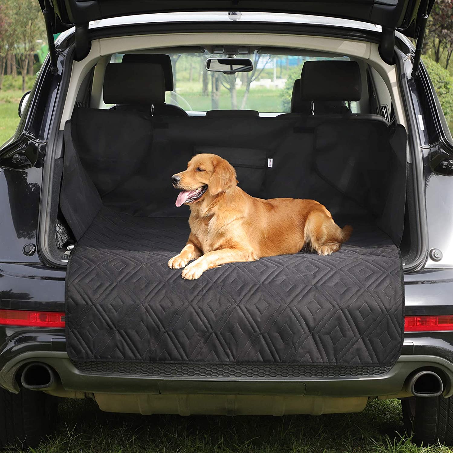  FEANDREA Funda de Maletero de Coche para Perros, Negro PDS02BK 