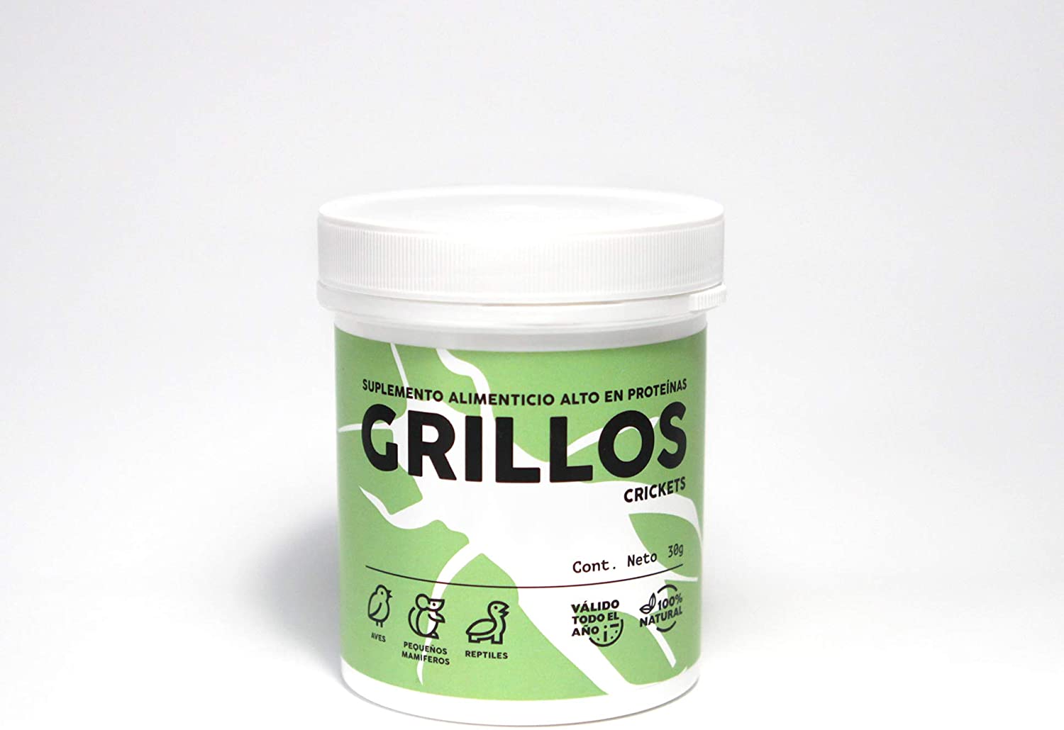  Feedect Grillo Deshidratado - Complemento Alimenticio Rico en Proteínas - 100% Natural - Comida para Pájaros, Aves de Corral, Tortugas, Saurios, Pogonas, Hámsters, Ratones, Pentauros, Jerbos (60) 