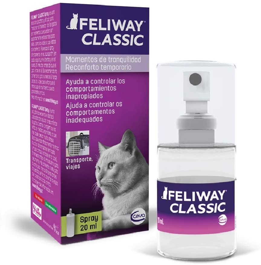  FELIWAY Classic - Antiestrés para gatos - Transportín, Viajes - Spray 20 ml 