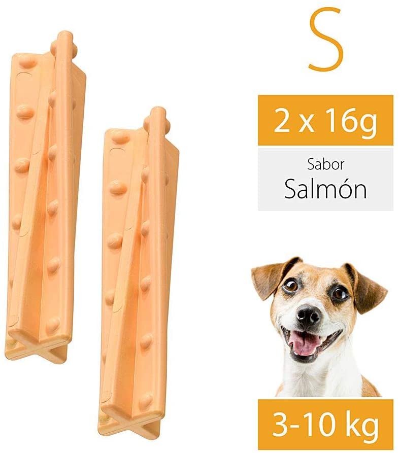  Ferplast Goodbite Natural Helix S Juguete Hueso À Hélice para La Higiene Oral, Sabor A Salmón, Perro Medio - Pequeño (3-10 Kg), Natural, 2 Piezas De 16G 1 Unidad 32 g 