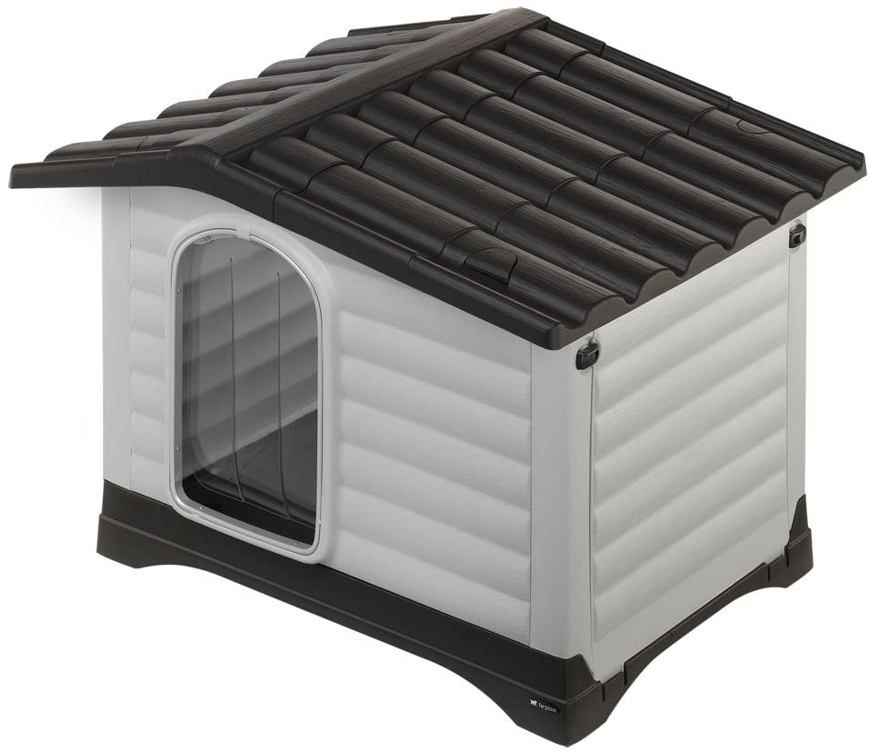  Ferplast Puerta para casetas de perros modelos DOGVILLA 70, Puerta para casetas de exterior para perros, PVC transparente contra la lluvia, el viento y el frío, 19,5 x 0,2 x h 30,3 cm 