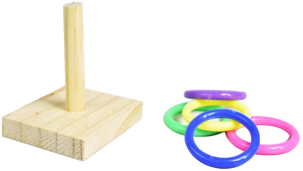  fervory Juguete Anillo Loro Juguetes para Pájaros Truco De Pájaros Juguetes De Mesa para La Educación Jugar Actividad De Juegos En El Gimnasio 