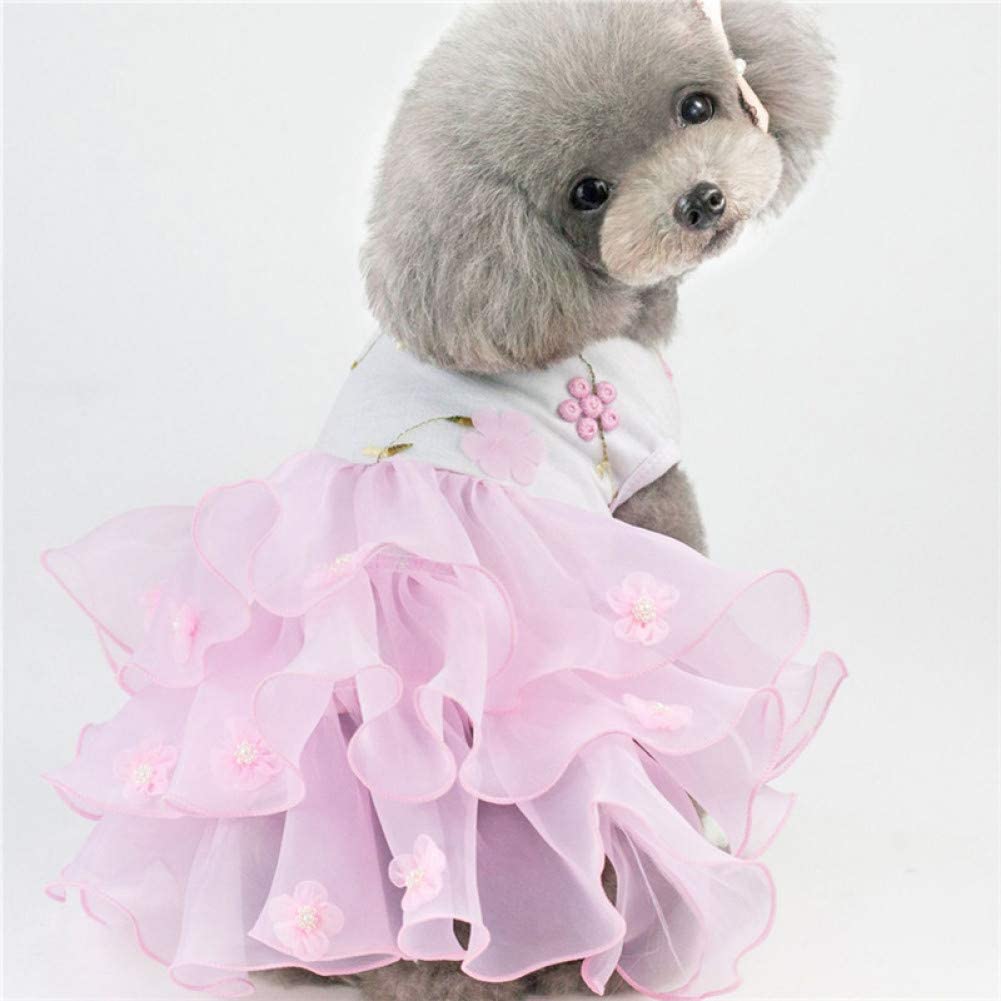  FORMEG Ropa De Perro Mascotas Falda De Tutú De Perro Vestido De Perro De Verano Ropa para Mascotas Chihuahua Yorkshire Caniche Bichon Frise Schnauzer Pomerania Ropa De Perro Disfraz 