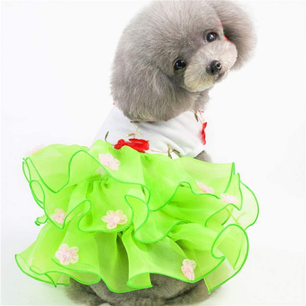  FORMEG Ropa De Perro Mascotas Falda De Tutú De Perro Vestido De Perro De Verano Ropa para Mascotas Chihuahua Yorkshire Caniche Bichon Frise Schnauzer Pomerania Ropa De Perro Disfraz 