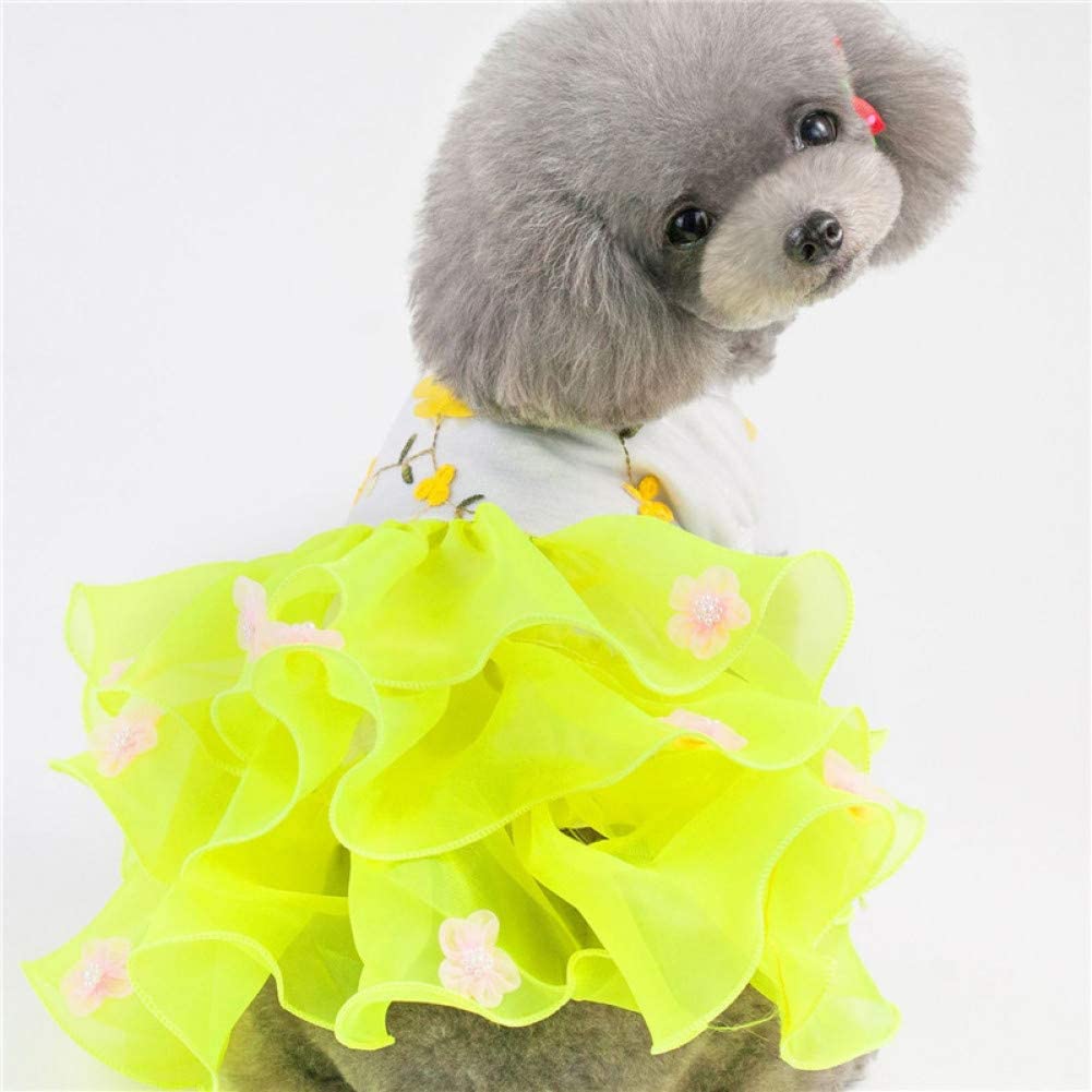  FORMEG Ropa De Perro Mascotas Falda De Tutú De Perro Vestido De Perro De Verano Ropa para Mascotas Chihuahua Yorkshire Caniche Bichon Frise Schnauzer Pomerania Ropa De Perro Disfraz 