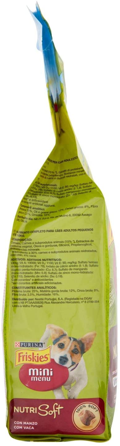  Friskies VitaFit Mini Menu Nutri Soft Perro Adult Raza Pequeña con Buey 1,4 Kg - 1400 gr 