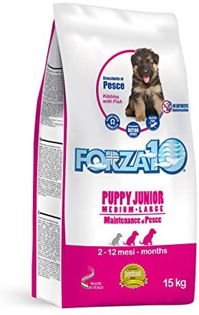  Fuerza 10 Puppy Junior - Alimento de Mantenimiento para Perros (M/L), a Base de Pescado, 15 kg 