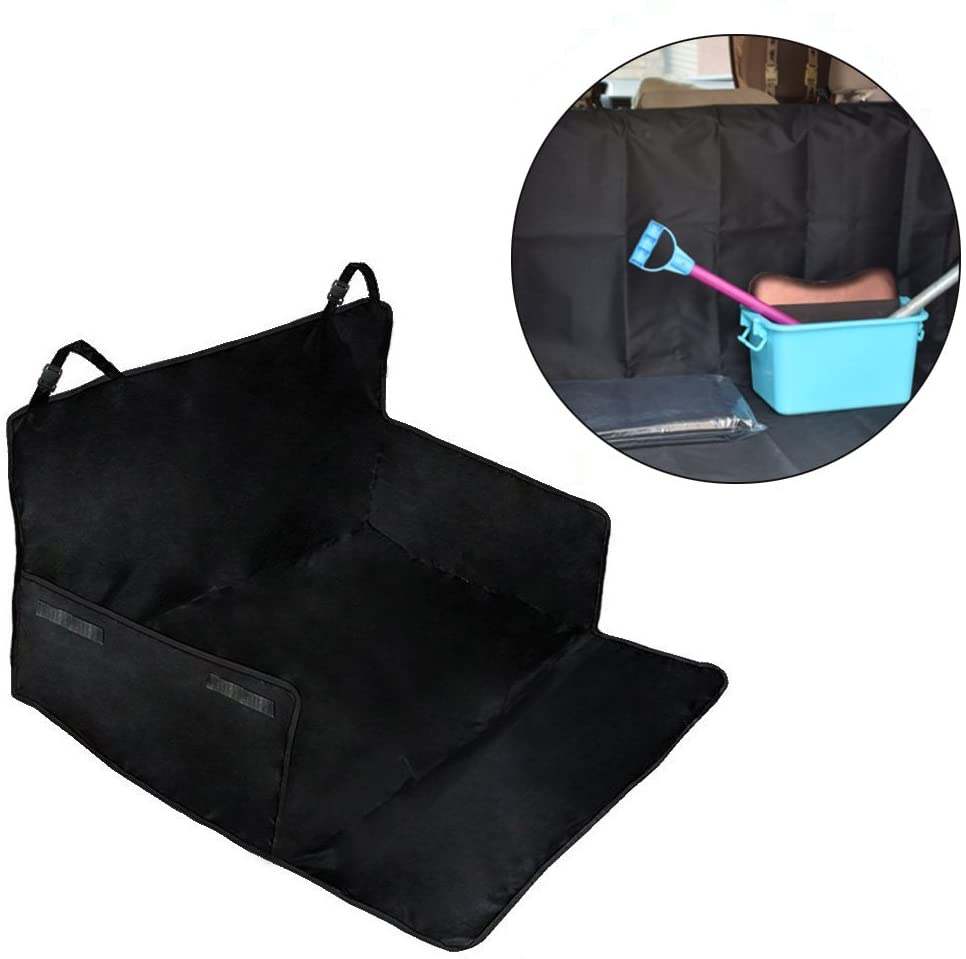  Funda Maletero para Perros - APLUS Protector Universal Impermeable para Proteger Contra el Pelo del Perros Polvos Líquidos y Suciedad Cubierta - 155 x 104 x 33 cm - Color Negro 