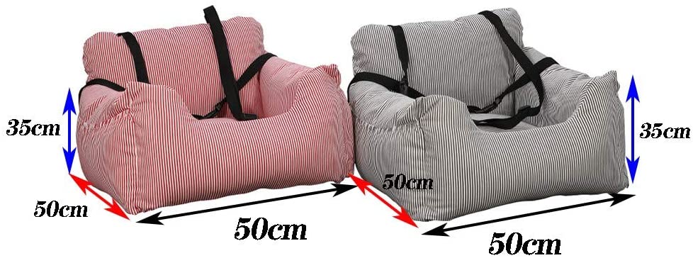  Funda para Asiento de automóvil para Perros Suave Car Pet Nest Bolsa Mascotas Desmontable Lavable Perro Gato Car Cojín Cuatro Estaciones para Mascotas Pequeñas (50x50x35cm) 