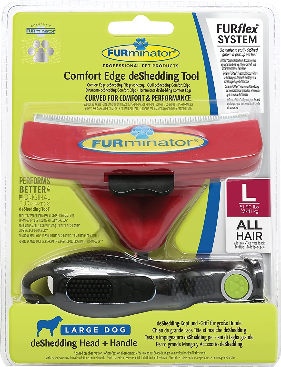  Furminator FURflex Large Dog Contour Combo L 