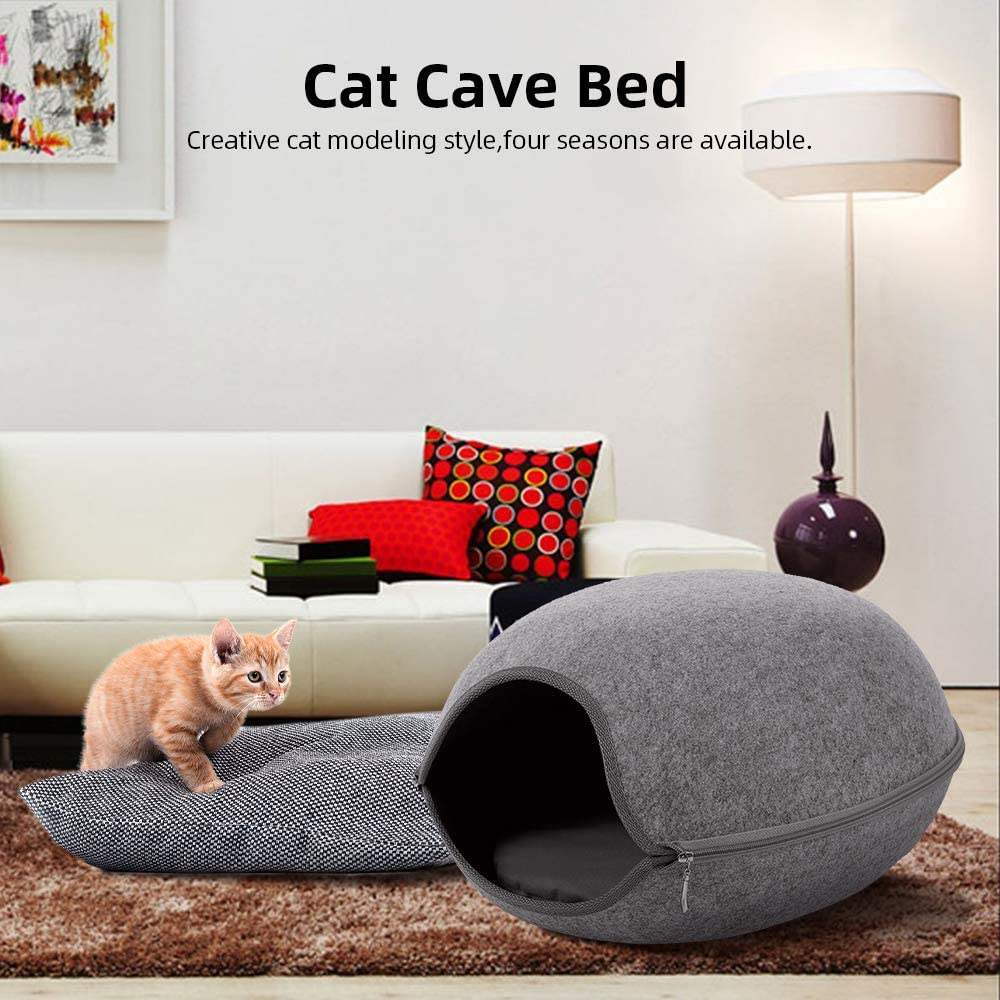  Galapara Gato Cueva de Mascotas Cama Cueva de Gato para Gatos Gatitos Mascotas, Casa para Gatos Interior, Cama para Gatos/Perros Pequeños/Animal Doméstico para 10 kg Dentro de Gato 