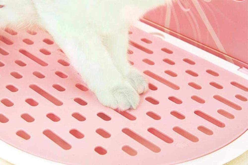  gengxinxin Gatitos Aseo Cat Litter Box Arenero Gatos Protege El Suelo Y La Alfombra Cajas De Arena para Gatos Completamente Cerradas para Perros con Cajón Y Limpieza A Prueba De Fugas (Color: A)-si 