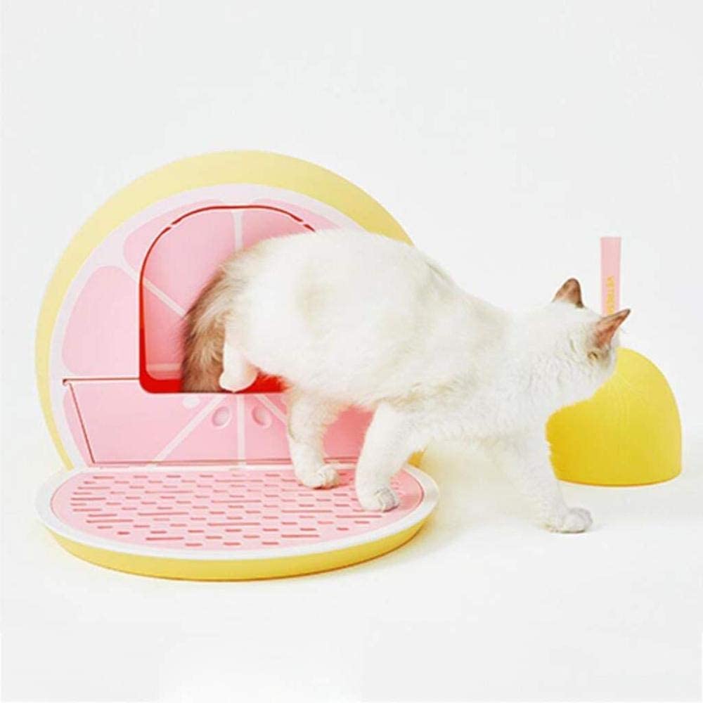  gengxinxin Gatitos Aseo Cat Litter Box Arenero Gatos Protege El Suelo Y La Alfombra Cajas De Arena para Gatos Completamente Cerradas para Perros con Cajón Y Limpieza A Prueba De Fugas (Color: A)-si 