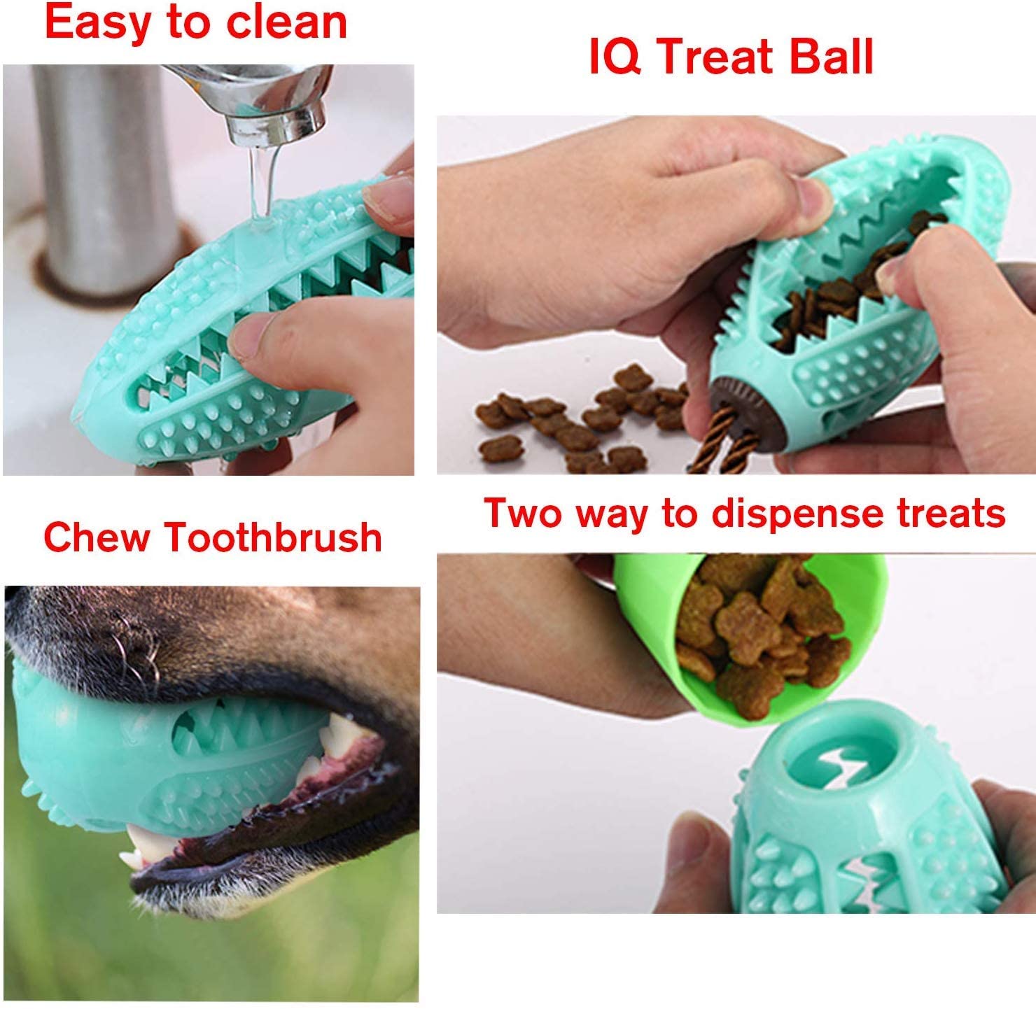  GHONLZIN Multifunction Pet Molar Bite Toy, Juguete Mordedor Mascota, Juguete Multifuncional para mordedura de Molar, Mordedura de Perro del Entrenamiento con Ventosa (#Blue) 