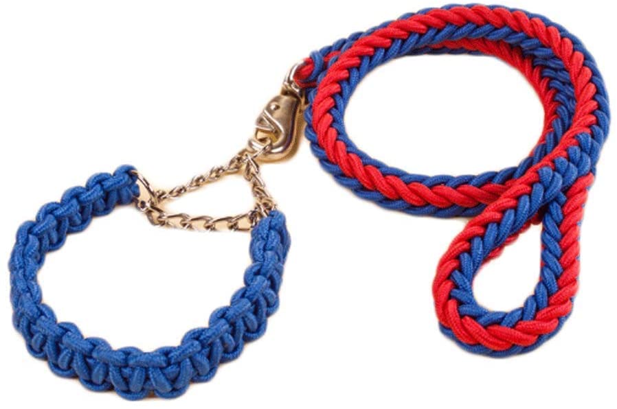  GJ Gran Súper Grueso Medio y Grande Perro P Tracción de Cadena Cuerda Collar Perro Cadena Mascotas Suministros Traje para La Venta (Color : Blue and Black Suit, Tamaño : L) 