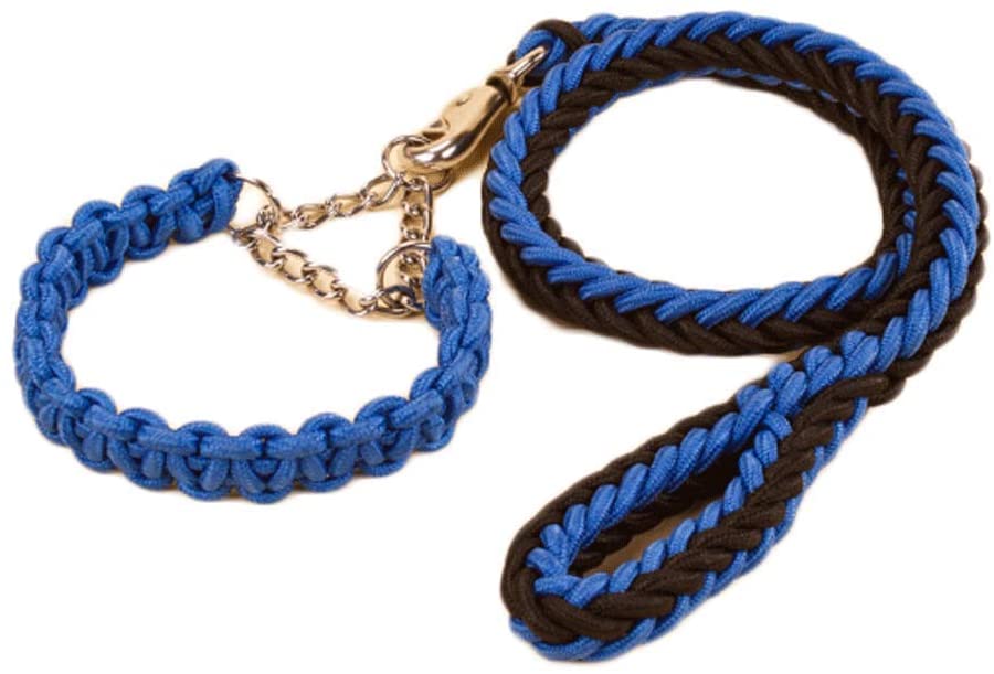  GJ Gran Súper Grueso Medio y Grande Perro P Tracción de Cadena Cuerda Collar Perro Cadena Mascotas Suministros Traje para La Venta (Color : Blue and Black Suit, Tamaño : L) 