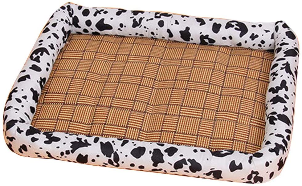  GODGETS Alfombrilla de Refrigeración para Mascotas, para Verano, Cama de Perro Fría, no Tóxica, Transpirable, Lavable,Leche,M (50 * 41 * 6CM) 