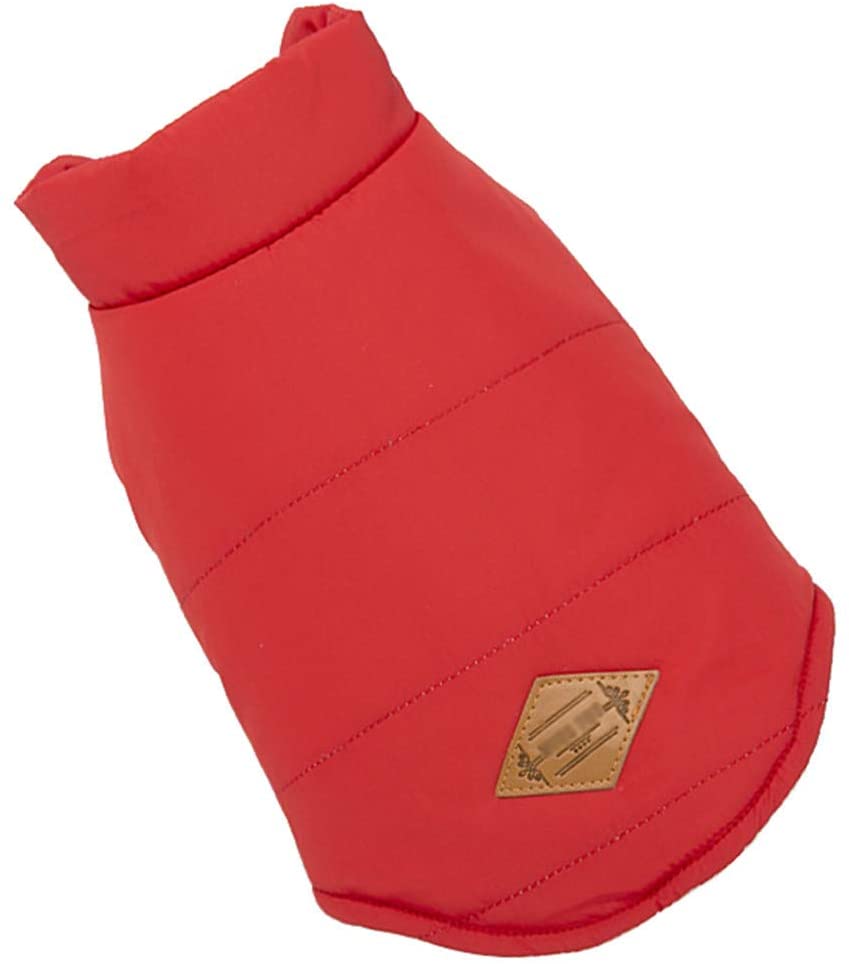  GODGETS Ropa para Mascotas de Navidad Invierno Gruesa Chaleco Caliente Abrigo Chaqueta para Mascotas Gato Perro Rojo S 