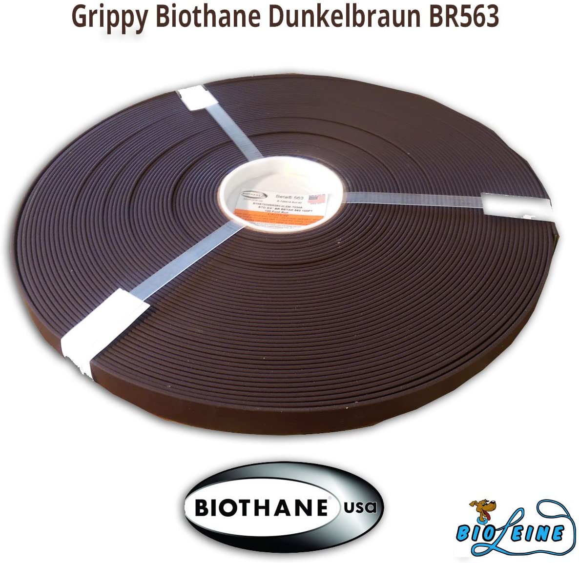  Grippy biothane® Negro 9 MM 12 mm 16 mm 19 mm de Ancho y 2,5 mm (Estándar) Dick [Selección 4 Colores hasta 5 Anchos] Agua y la Suciedad en 4 Colores 