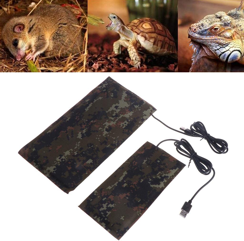  Guoyy Cama 5 W 7 W Impermeable de réchauffeur Constant de Fibra de Carbono de Reptile Alfombra de Calor de USB para Animales domésticos 