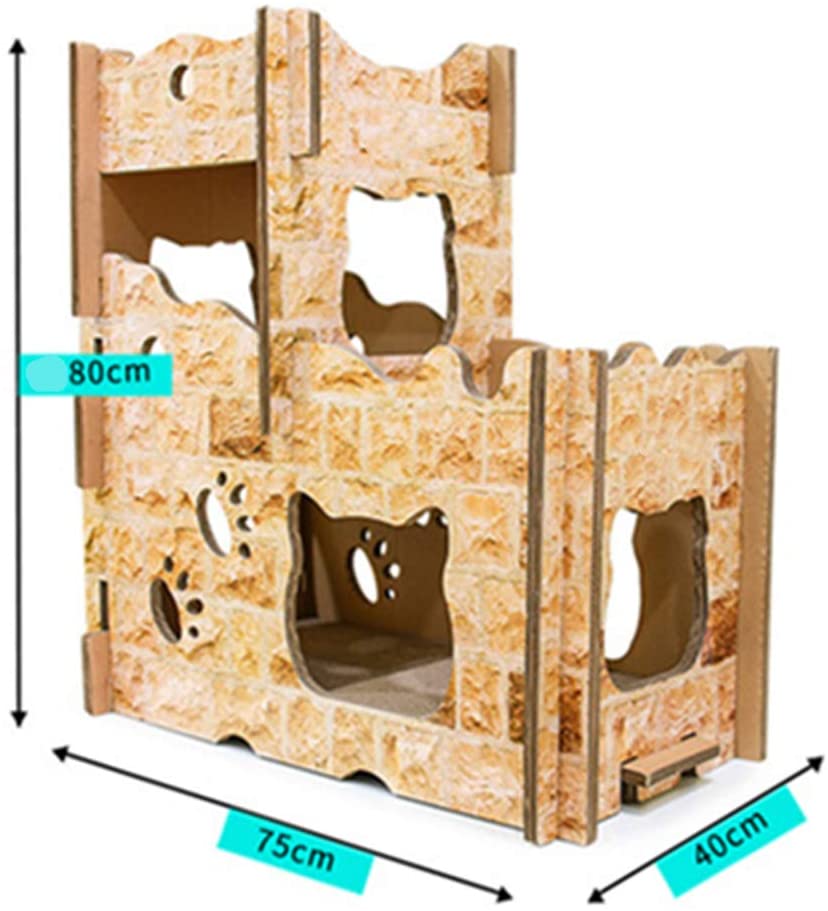  GXHGRASS Nido De Gato De Bricolaje, Papel Corrugado Nido De Gato Casa De Garras De Molienda Cat Scratcher Nido De Gato Trepador, Diseño De Múltiples Capas, Fit Gato Múltiple Al Mismo Tiempo Jugar 