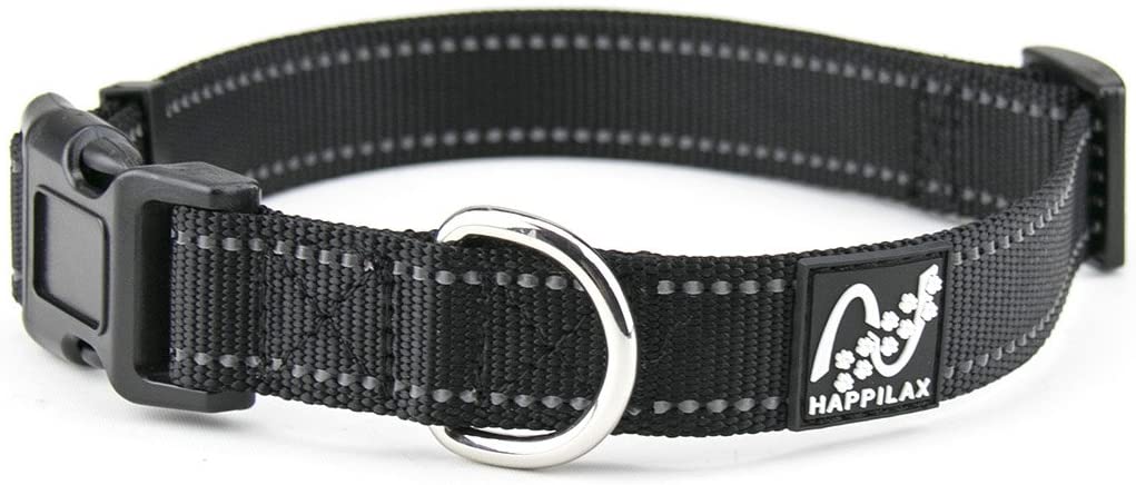  Happilax Collar Perro Grande y Fuerte en Nylon, Resistente y Ajustable 