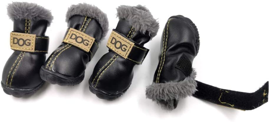  HCBDQQ Zapatos para Perros con Cubierta Anti-Garras, Botas para Perros De Nieve, Zapatos para Perros Adecuados para Perros PequeñOs Y Medianos 3 