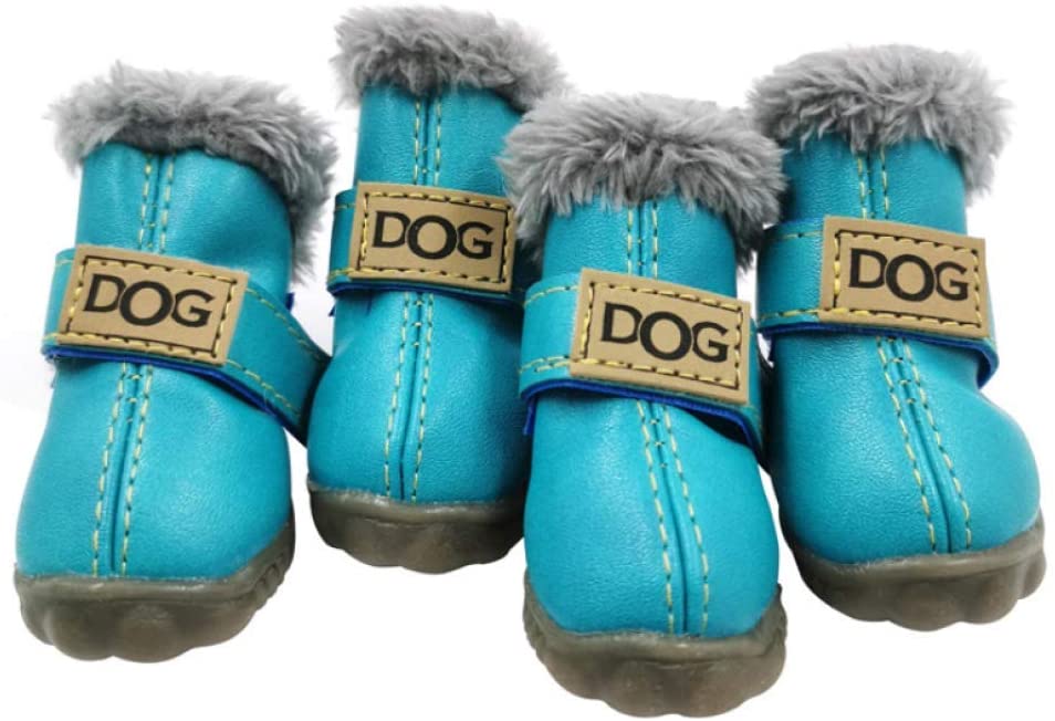  HCBDQQ Zapatos para Perros con Cubierta Anti-Garras, Botas para Perros De Nieve, Zapatos para Perros Adecuados para Perros PequeñOs Y Medianos 3 