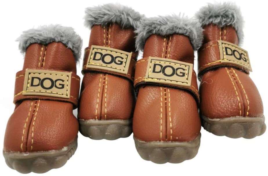  HCBDQQ Zapatos para Perros con Cubierta Anti-Garras, Botas para Perros De Nieve, Zapatos para Perros Adecuados para Perros PequeñOs Y Medianos 3 