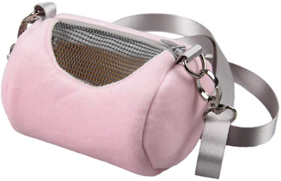  Hemore Práctico Bolsa Exterior de Mascota Hedgehog Bolsa de Viaje con Correa de Hombro portátil Ardilla de Viaje Carrier Rosa Mascotas Suministros 