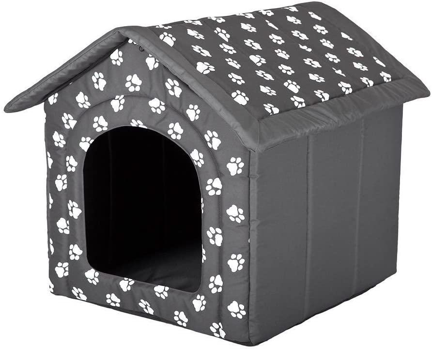  Hobbydog R3 BUDSWL4 Doghouse R3 1.10000000000000000001 - Doghouse (52 x 46 cm, M, con Puntas), Color Gris 