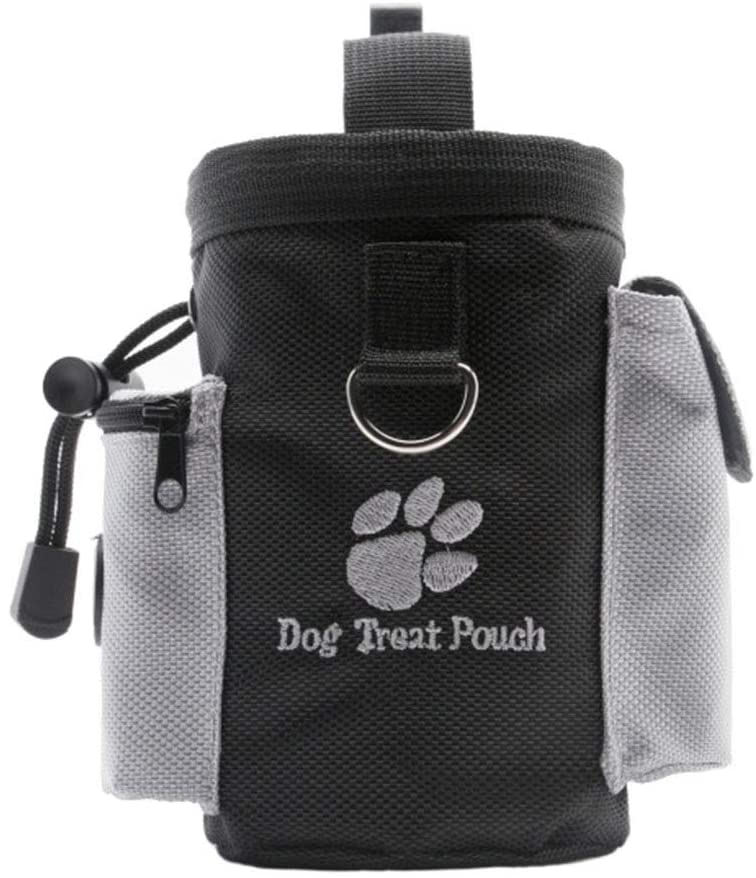  Hosaire 1X Bolso para recompensas caninas para Perro Bolso Perro Entrenamiento Alimentos Bolsa de Bolsa Caca incorporada Fácil de Llevar para Correr Senderismo Ciclismo Camping etc (Negro) 