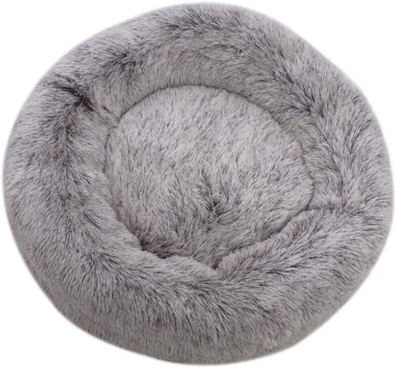  huangThroStore Cama calmante para Perros y Gatos, Cama de Felpa para Cachorros y Perros, Rosa, 50cm 