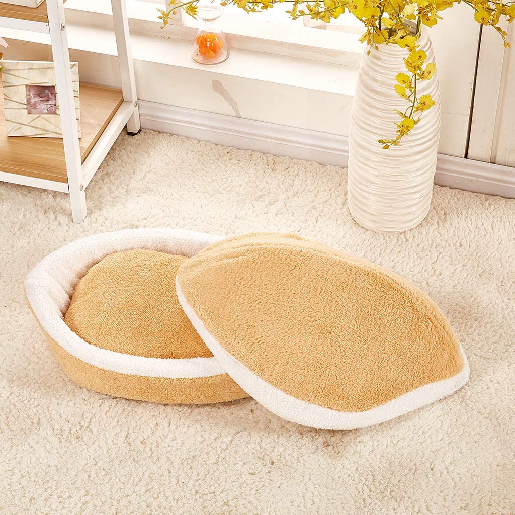  Huiouer - Cama para Gatos, Cuevas para Mascotas, Gatos, con Funda extraíble, Resistente al Viento, para Cachorros y Cachorros, para el Invierno 