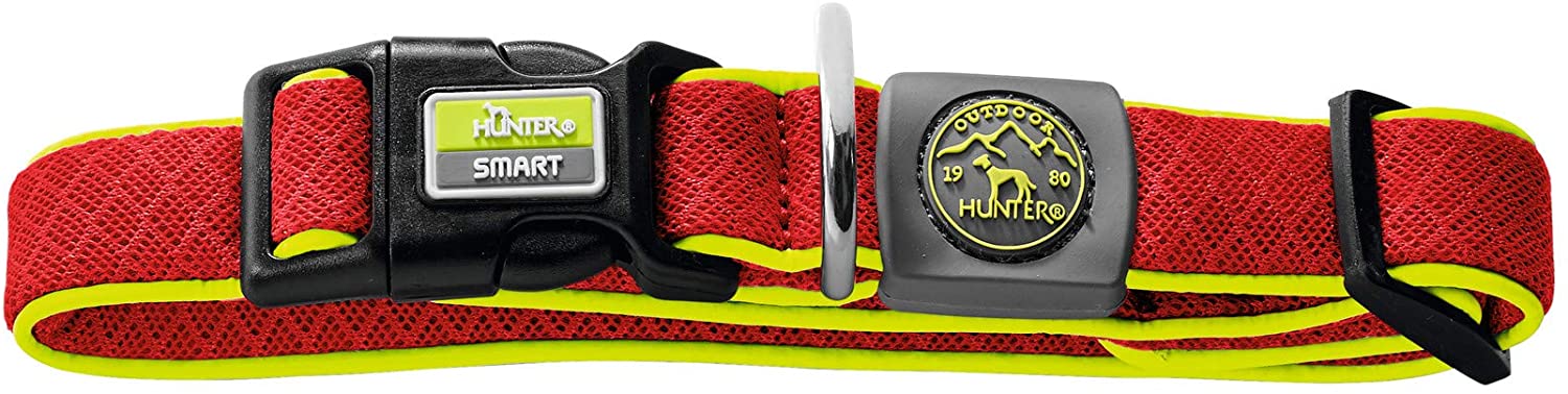  HUNTER Maui Vario Plus - Collar de Malla (33-50 cm), Color Rojo 